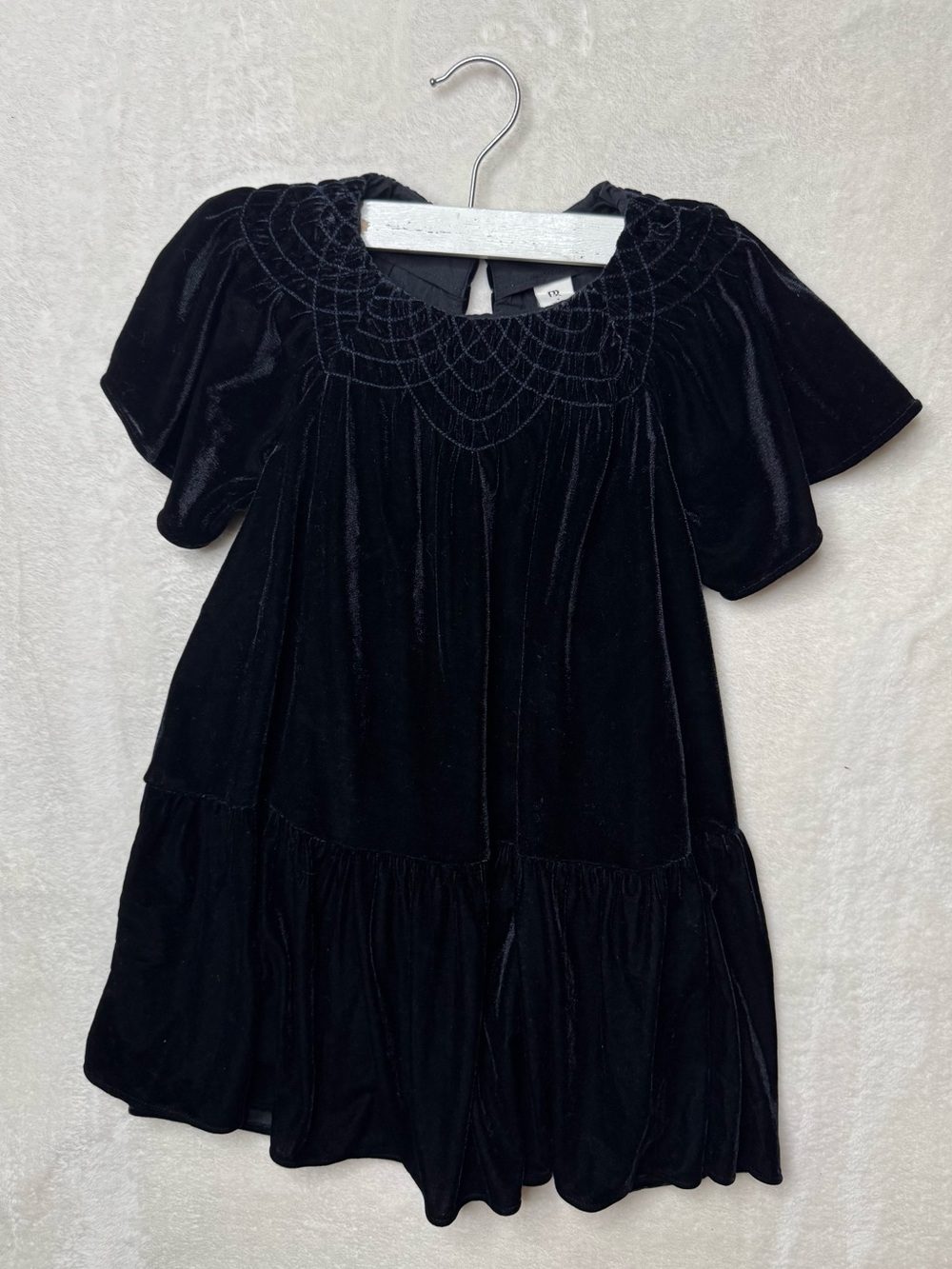Banana Republic Black Premium Velvet Smocked Dress For Toddler Size 3T Holiday